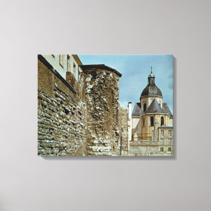 Wall of Philippe Auguste  rue des Jardins Canvas Print