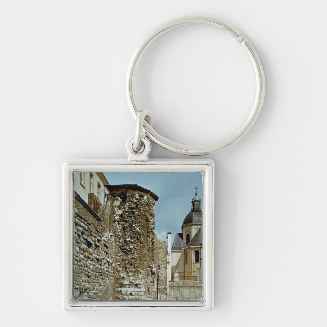 Wall of Philippe Auguste  rue des Jardins Key Ring (Front)