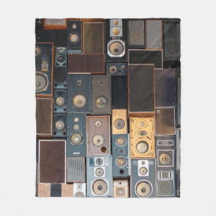 Wall of speakers fleece blanket