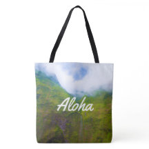 Wall of Tears, Mount Waialeale, Hawaiian Beach Bag