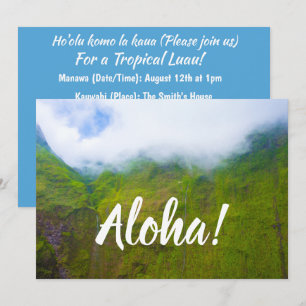 Wall of Tears, Mount Waialeale, Kauai, Hawaii Invitation