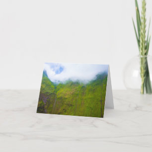 Wall of Tears, Mount Waialeale, Kauai, Hawaii  Note Card