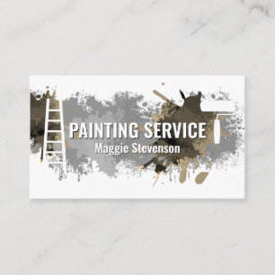Wall Paint Splatter Home Remodeling Business Card
