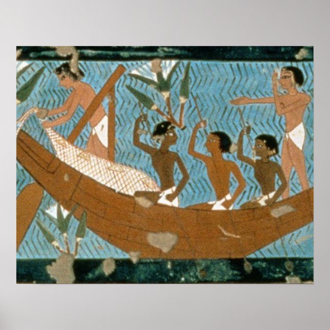 Wall painting from the tomb of Ipuy, Thebes, depic Poster (Front)