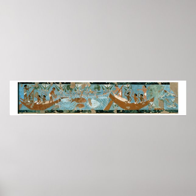 Wall painting from the tomb of Ipuy, Thebes, depic Poster (Front)