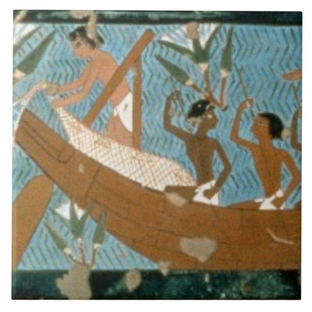 Wall painting from the tomb of Ipuy, Thebes, depic Tile (Front)