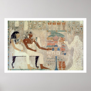 Wall painting from the tomb of Rekhmire, Thebes, d Poster