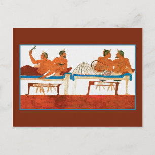 Wall Painting Paestum, Italy Postcard
