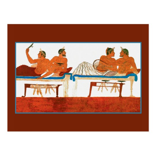 Wall Painting Paestum, Italy Postcard