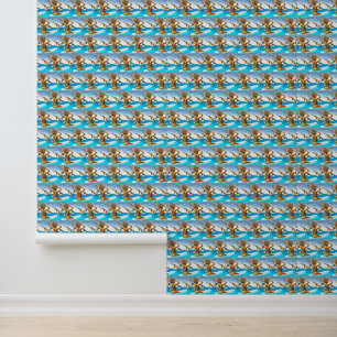 Wall Paper Art Surfer Girl in Storm