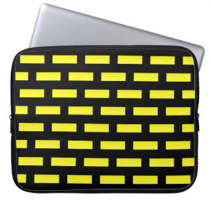 Wall Pattern Black and Yellow Laptop Sleeve