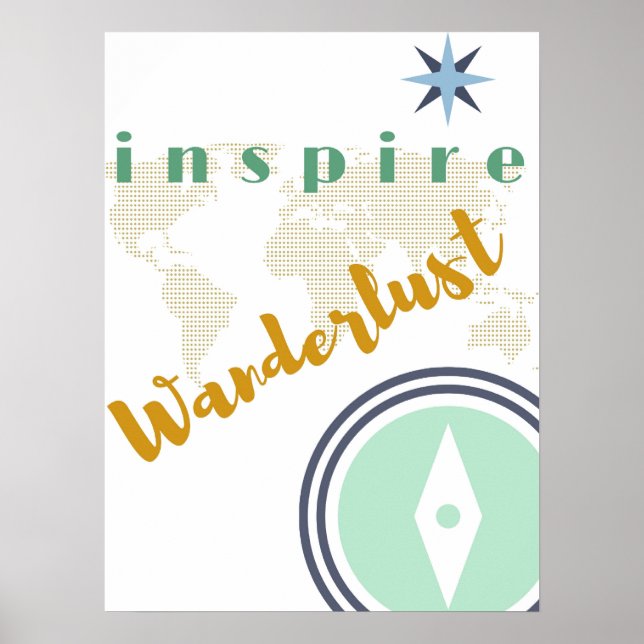 Wall Poster - Inspire Wanderlust - Wall Art (Front)