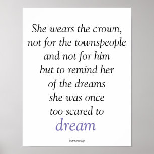 Wall Poster She Wears The Crown Quotes