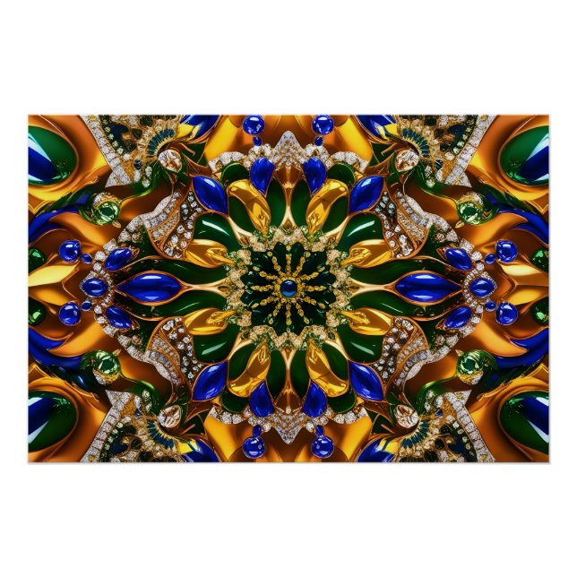 Wall poster with Brazil Colours Design (Front)