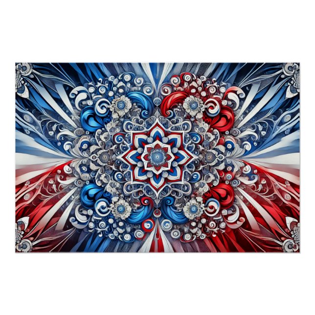 Wall poster with French Colours Design (Front)