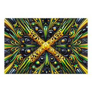 Wall poster with Jamaican Colours Design