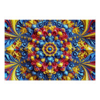 Wall poster with Romanian Colours Design