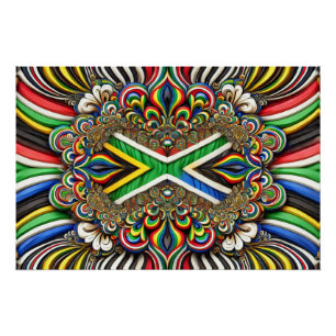 Wall poster with South African Colours Design