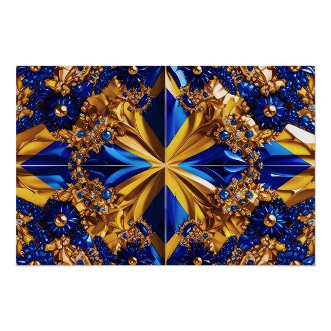 Wall poster with Sweden Colours Design (Front)