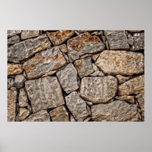 Wall stones masonry rocks poster