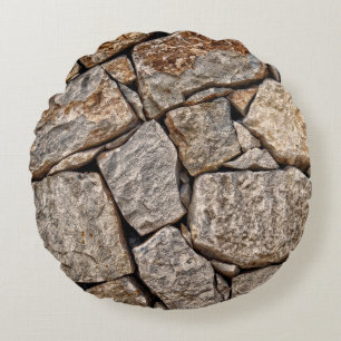 Wall stones masonry rocks round cushion