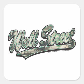 Wall Street - 1000 Dollar Bill Square Sticker