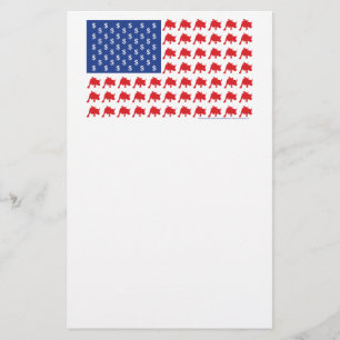 Wall Street American Flag Stationery