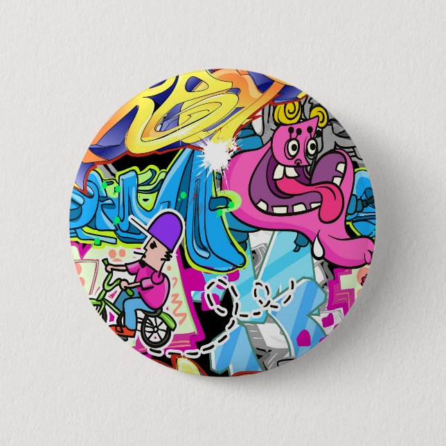 Wall Street Art 6 Cm Round Badge (Front)