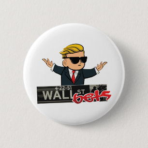 Wall Street Bets 6 Cm Round Badge