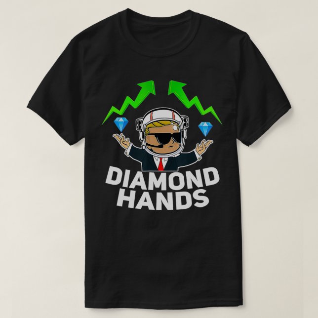 Wall Street Bets Guy  Diamond Hands  T-Shirt (Design Front)