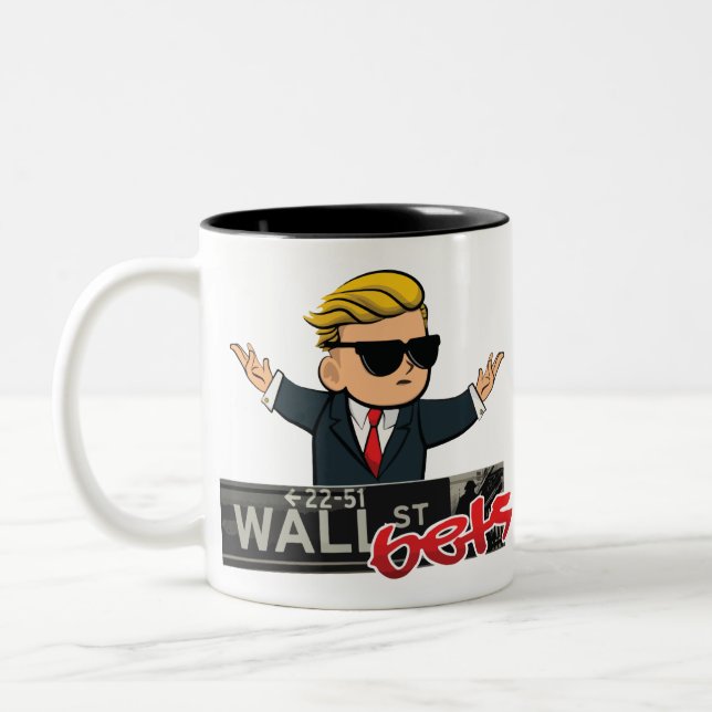 Wall Street Bets Two-Tone Coffee Mug (Left)