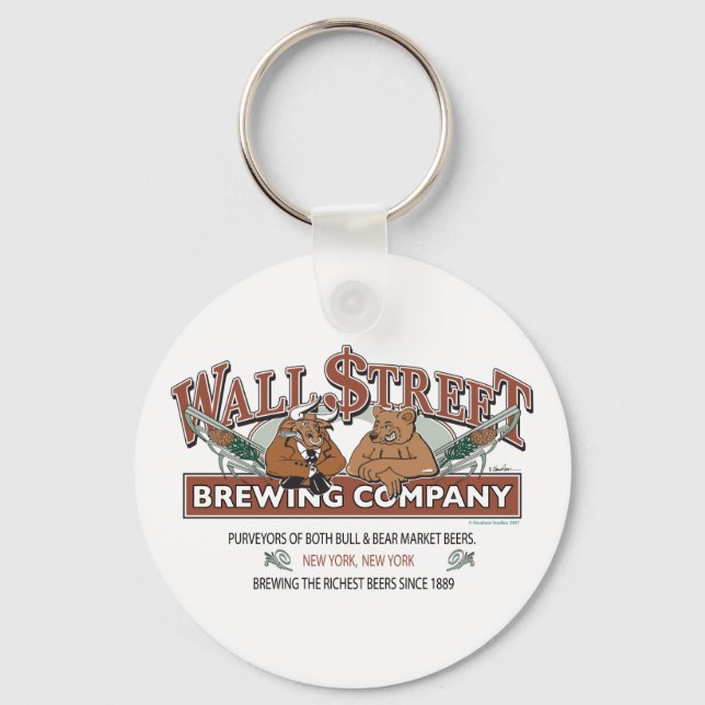 WALL-STREET-BREWING-Company Key Ring (Front)