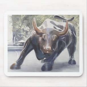 Wall Street Bull by Paul Jackson Mouse Mat