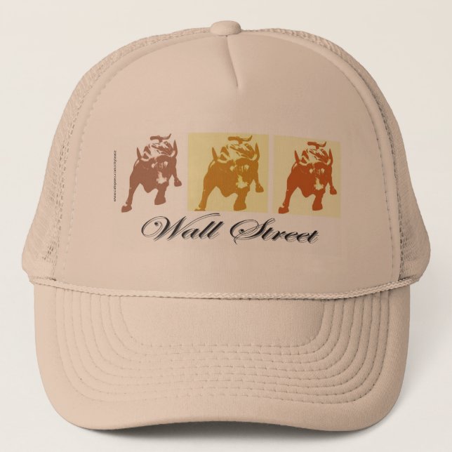Wall Street Bull Market Trucker Hat (Front)