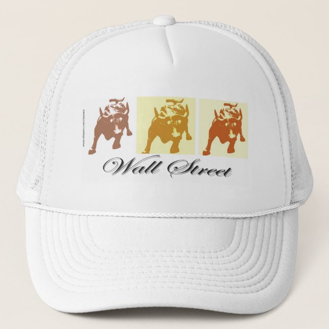 Wall Street Bull Market Trucker Hat (Front)