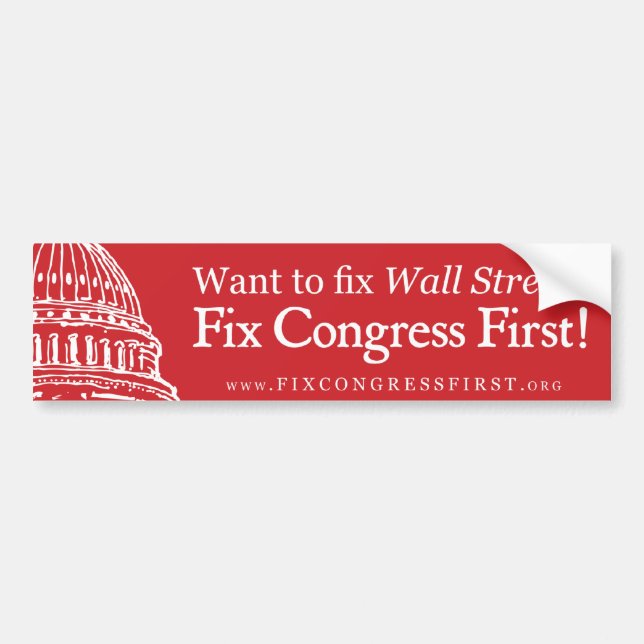 Wall Street Bumper Sticker (Front)