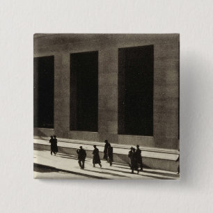 Wall Street (by Paul Strand, 1915) 15 Cm Square Badge