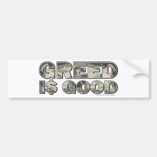 Wall Street/ Greed is Good Bumper Sticker