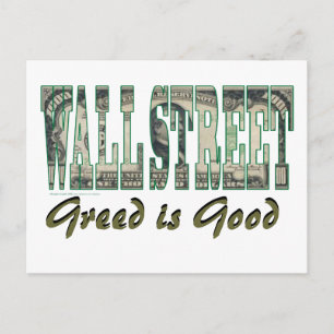 Wall Street/ Greed is Good Postcard