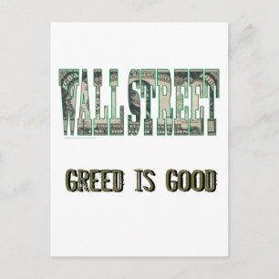Wall Street/ Greed is Good Postcard