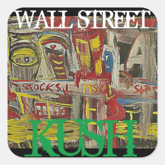 WALL STREET KUSH SQUARE STICKER