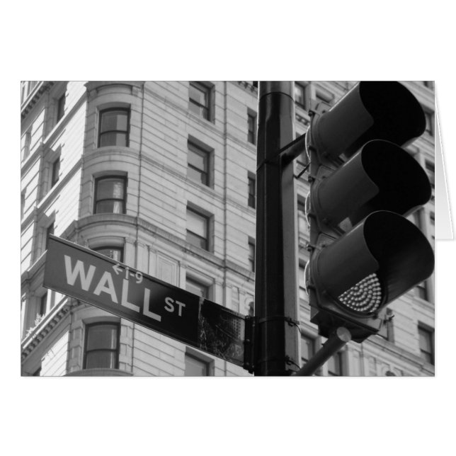 Wall Street New York Blank Card (Front Horizontal)