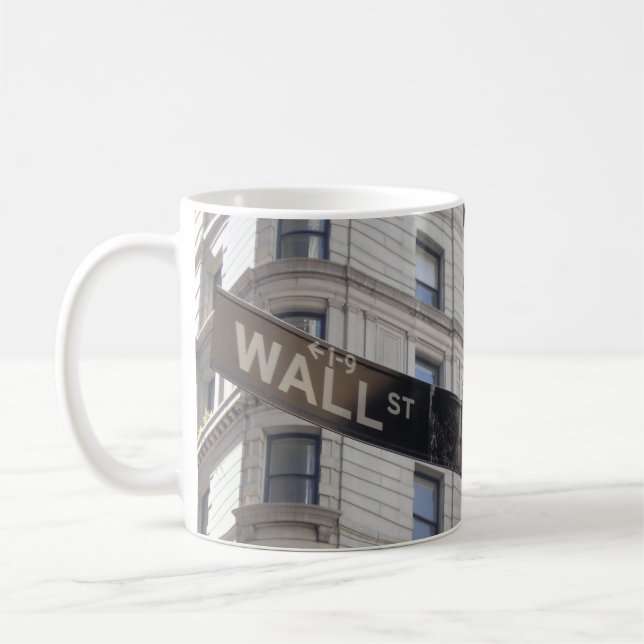 Wall Street Sign New York City Mug (Left)