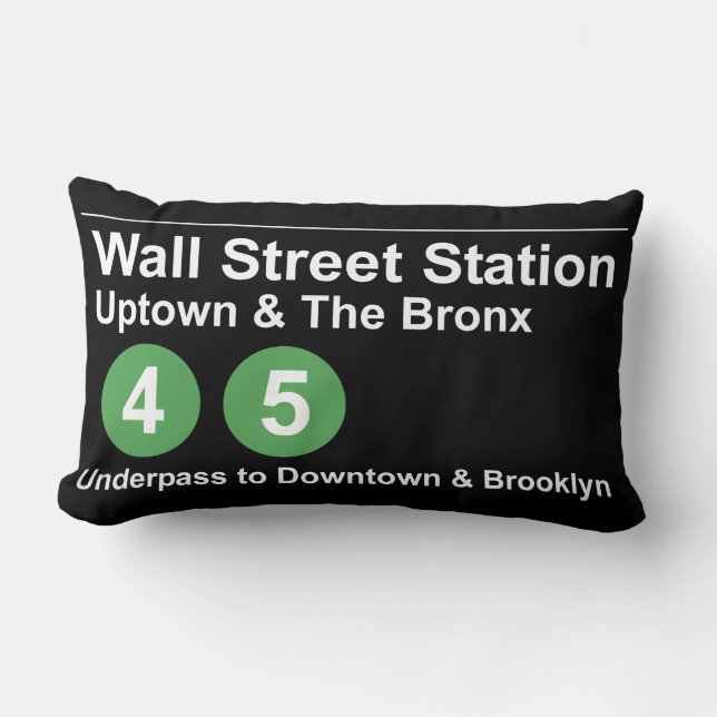 Wall Street Station Lumbar Cushion (Front)