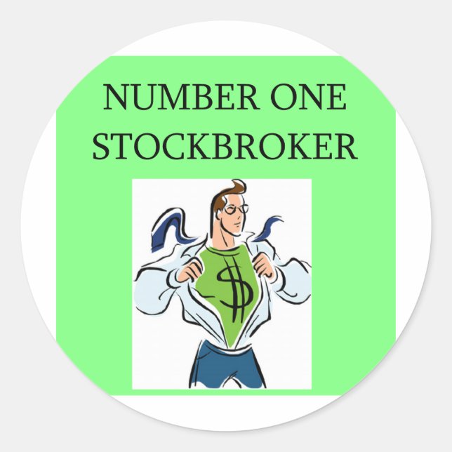 wall street stock ,market investor classic round sticker (Front)