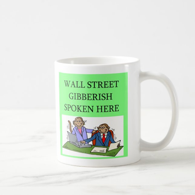 wall street stock market investor coffee mug (Right)