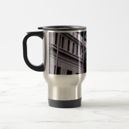 Wall Street travel mug