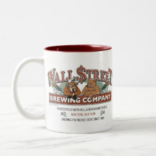 WALL-STRRET-BREWING- Two-Tone COFFEE MUG