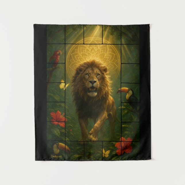 Wall Tapestry Lion – Spiritual Power and Light Ene (Front)