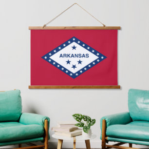 Wall tapestry with flag of Arkansas, U.S.A.